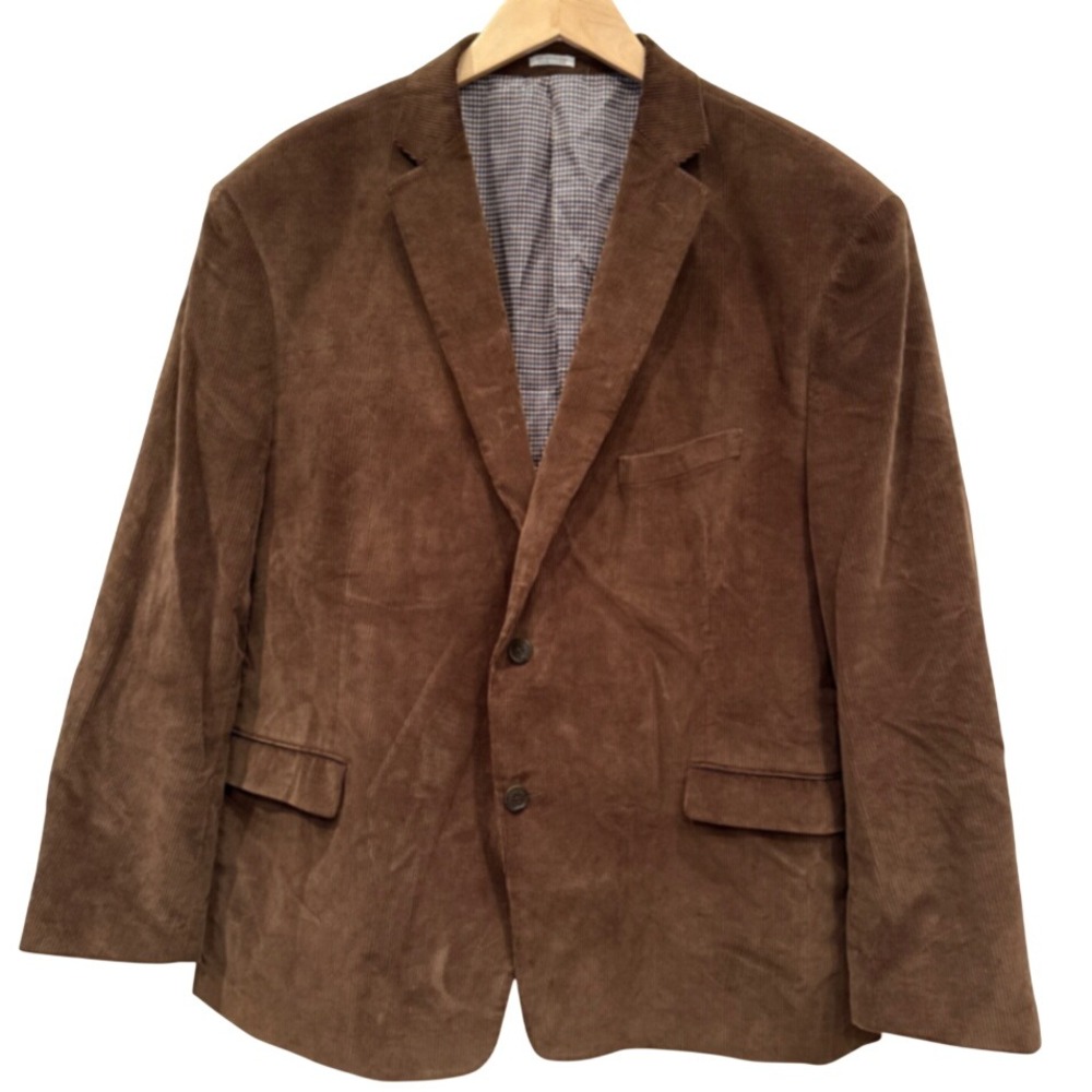 Saddlebred Heritage Mens Brown Corduroy Blazer Sport Coat Jacket 50R‎ Cotton